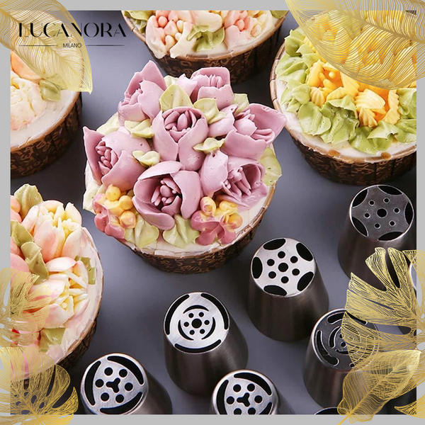 BakeSuppliez™️ Sada nástavců na zdobení dortů ve tvaru květin