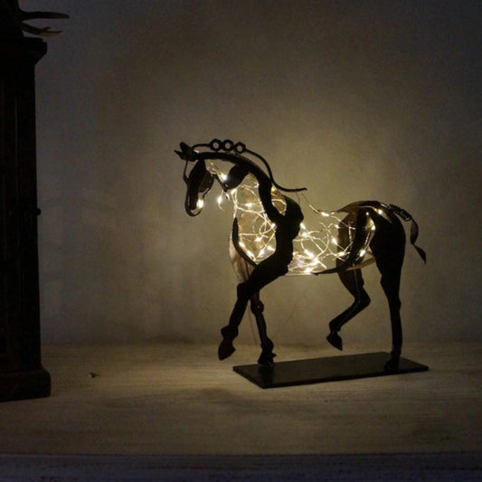 Das Stahlpferd™ Umělecká socha se světly LED | 100% ruční výroba