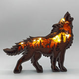 WoodyArt™️ Dřevěná vánoční LED dekorace se zvířecím motivem